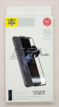 Противоударное стекло 5D для Apple iPhone 6/6s (белый)