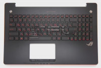 Клавиатура для Asus G550J, с корпусом и подсветкой, 13NB04L3AM0201