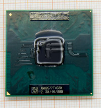 (Socket P) Процессор Intel Pentium T4500 SLGZC (разбор)