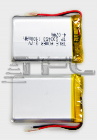 Аккумулятор 3.7V, 1100mAh, 2pin, 35x50x6mm, 603450