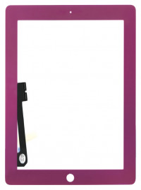 Сенсорное стекло (тачскрин) для iPad 3/4 фиолетовое