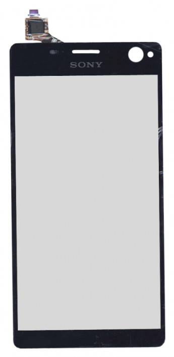 <!--Сенсорное стекло (тачскрин) для Sony Xperia C4 (черный)-->