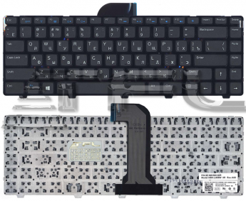 <!--Клавиатура для ноутбука Dell Inspiron 14 3421 14R 5421 с рамкой (черная)-->