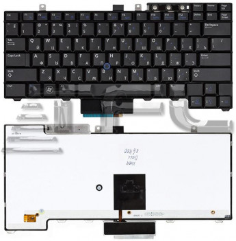 <!--Клавиатура для ноутбука Dell Latitude E5400 E6410 E6400 с подсветкой (черная)-->