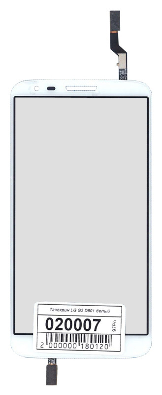 <!--Сенсорное стекло (тачскрин) для LG Optimus G2 D801 (белый)-->