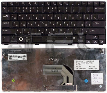 <!--Клавиатура для ноутбука Dell Inspiron mini 1012 1018 (черная)-->