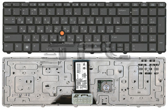 <!--Клавиатура для ноутбука HP EliteBook 8770W без рамки (темно-серая)-->
