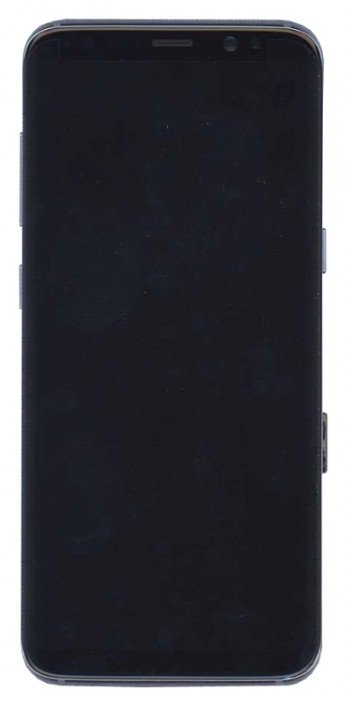 <!--Модуль (матрица + тачскрин) для Samsung Galaxy S8 SM-G950F с фиолетовой рамкой (черный)-->