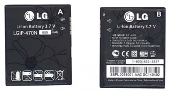 <!--Аккумуляторная батарея LGIP-470N для LG GD580-->