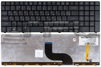 <!--Клавиатура для ноутбука Acer Aspire 5810T с подсветкой (черная) -->