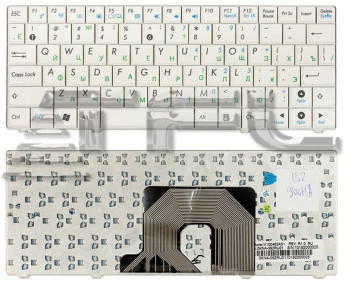 <!--Клавиатура для ноутбука Asus EEE PC 900HA 900SD T91 (белая)-->