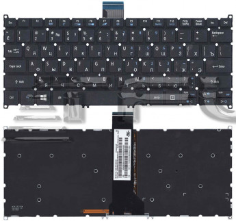 <!--Клавиатура для ноутбука Acer Aspire v3-331 v3-371 v3-372 (черная)-->