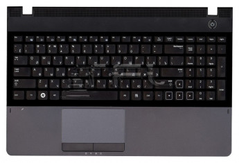 <!--Клавиатура для ноутбука Samsung 300E5A 305E5A с темно-серым корпусом (черная)-->
