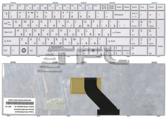 <!--Клавиатура для ноутбука Fujitsu-Siemens LIFEBOOK AH530 AH531 NH751 (белая)-->