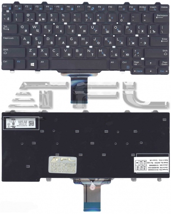 <!--Клавиатура для ноутбука Dell e5250 e7250 (черная)-->