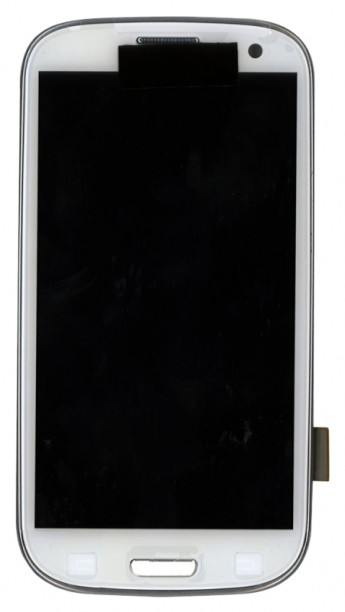 <!--Модуль (матрица + тачскрин) для Samsung Galaxy S3 GT-I9300 Ceramic White с рамкой (белый)-->