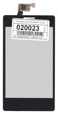 <!--Сенсорное стекло (тачскрин) для LG Optimus L5 Dual E615 (черный)-->