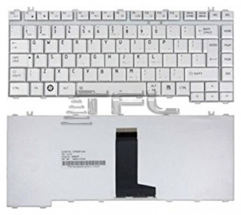 <!--Клавиатура для ноутбука Toshiba Satellite A200 A205 A210 A215 M200 M205 (белая)-->