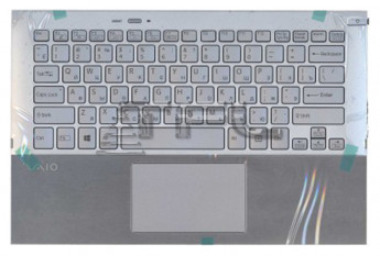 <!--Клавиатура для ноутбука Sony SVP11 с корпусом (серебро)-->