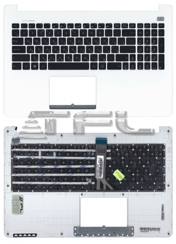 <!--Клавиатура для ноутбука Asus X502 с белым корпусом (черная)-->