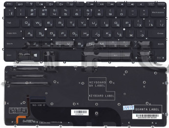 <!--Клавиатура для ноутбука Dell XPS 12 13 (xps13 xps12) с подсветкой (черная)-->