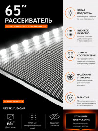 <!--Рассеиватель (оргстекло) для телевизора Samsung 65KU 65MU-->