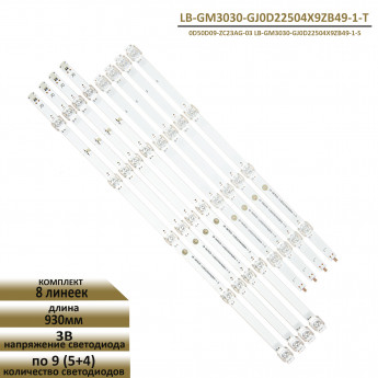<!--LED подсветка LB-GM3030-GJ0D22504X9ZB49-1-T-->