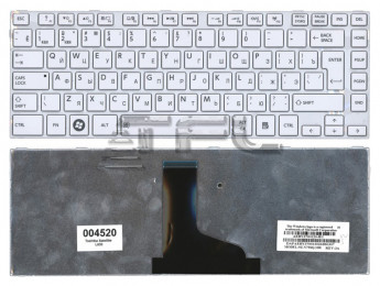 <!--Клавиатура для ноутбука Toshiba Satellite L800 L830 (белая)-->
