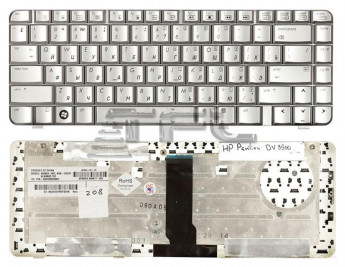 <!--Клавиатура для ноутбука HP Pavilion dv3000 dv3500 series (серебро)-->