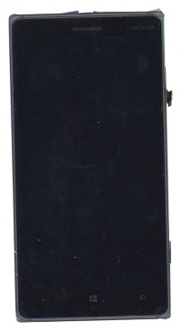 <!--Модуль (матрица + тачскрин) для Nokia Lumia 830 с серой рамкой (черный)-->