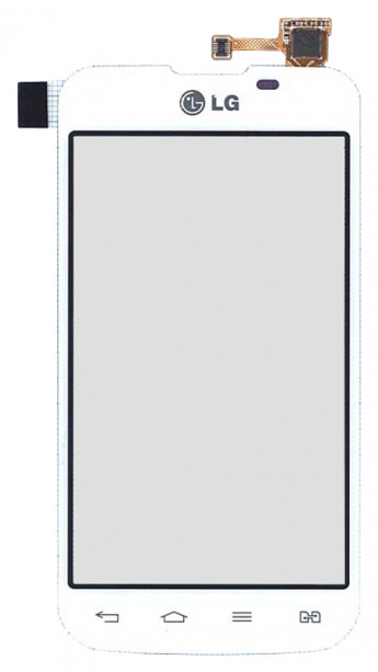 <!--Сенсорное стекло (тачскрин) для LG Optimus L5 Dual II E455 (белый)-->