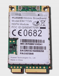 <!--Модуль 3G Huawei EM770 3G WWAN Mini Pci-e wireless card EDGE HSDPA Take speech function -->