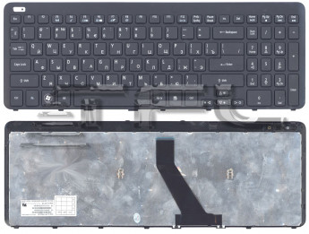 <!--Клавиатура для ноутбука Acer Aspire V5, V5-5 Acer M5-581T с черной рамкой (черная)-->