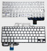 Клавиатура для Asus UX301, 0KNB0-362BRU00 (серебро)
