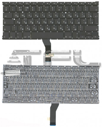 <!--Клавиатура для ноутбука Apple A1369 большой ENTER без подсветки 2010+ (черная)-->