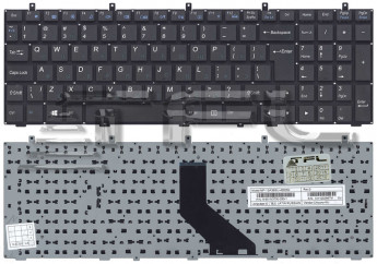 <!--Клавиатура для ноутбука DNS 0170720 | Clevo W350 w370, большой ENTER (черная)-->