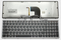 Клавиатура для Lenovo Z500, с подсветкой, RU (серебро)