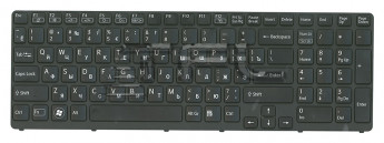 <!--Клавиатура для ноутбука Sony Vaio SVE17 с подсветкой и черной рамкой (черная)-->