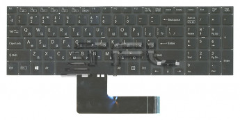 <!--Клавиатура для ноутбука Sony FIT 15 SVF15 с корпусом и подсветкой (черная)-->