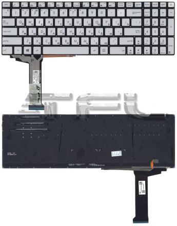 <!--Клавиатура для ноутбука ASUS N551 N751 N552 (серебро)-->
