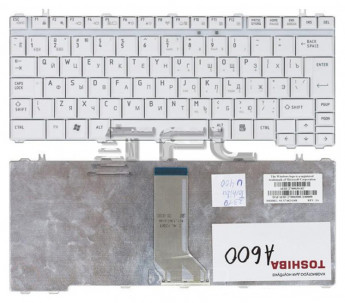 <!--Клавиатура для ноутбука Toshiba M800 Satellite U400 U405 (белая)-->