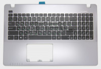 Клавиатура для Asus X550V, с корпусом, 13NB00T1P25019 (серебро)