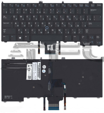 <!--Клавиатура для ноутбука Dell Latitude e7440 e7420 с подсветкой (черная)-->