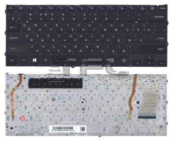 <!--Клавиатура для ноутбука Samsung NP940X3G с подсветкой (черная)-->