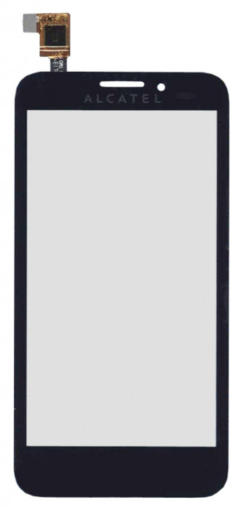 <!--Сенсорное стекло (тачскрин) для Alcatel One Touch Snap 7025D (черный)-->