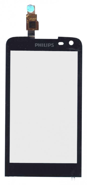 <!--Сенсорное стекло (тачскрин) для Philips Xenium W6350 (черный)-->