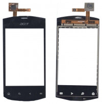 <!--Сенсорное стекло (тачскрин) для Acer Liquid mini E310 (черный)-->