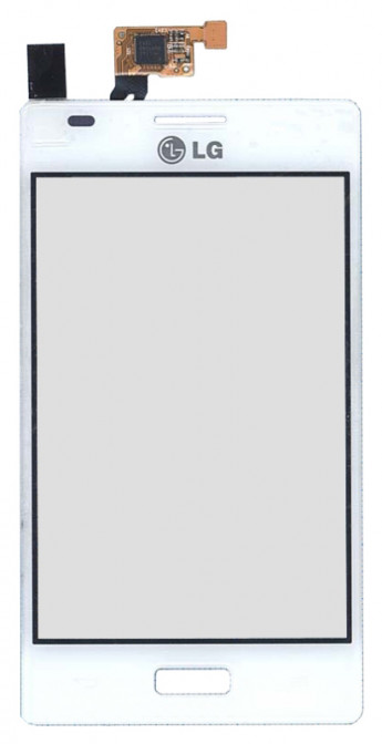 <!--Сенсорное стекло (тачскрин) для LG Optimus L5 E610 E612 (белый)-->