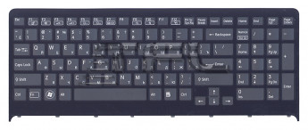<!--Клавиатура для ноутбука Sony Vaio VPC-F219fc с подсветкой и черной рамкой (черная)-->