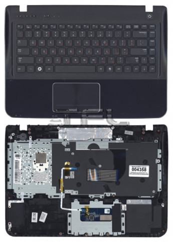 <!--Клавиатура для ноутбука Samsung SF411 SF410 с синим корпусом (черная)-->